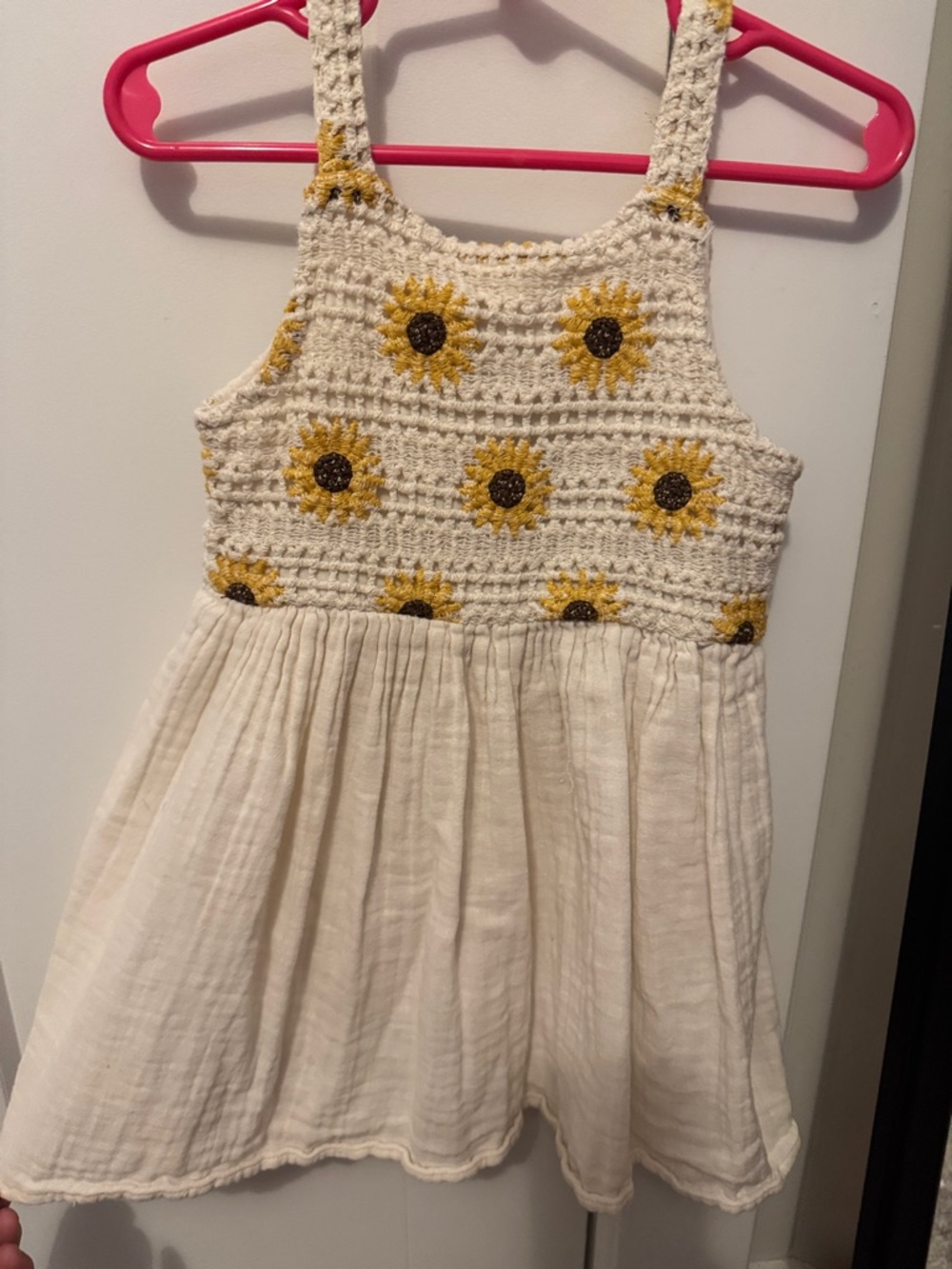 Zara sunflower crochet dress